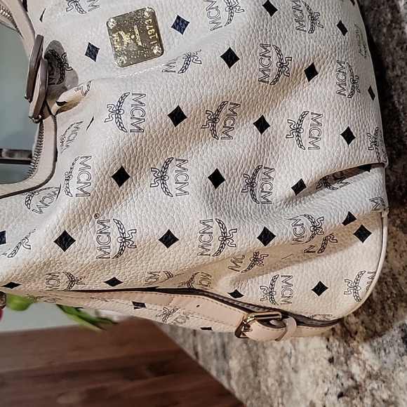 MCM EUC Visetos Leather Trimmed Hobo - Picture 2 of 12